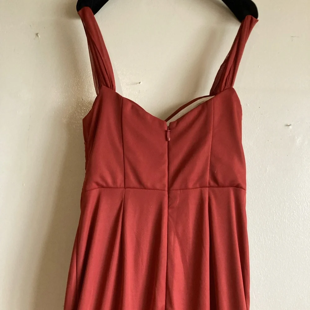 Azazie Yola Rust Bridesmaid Dress - Picture 7 of 10